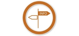 Icon als Wegweiser mit der Inschrift: Info"