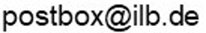 E-Mailadresse als Bild hinterlegt: postbox@ilb.de