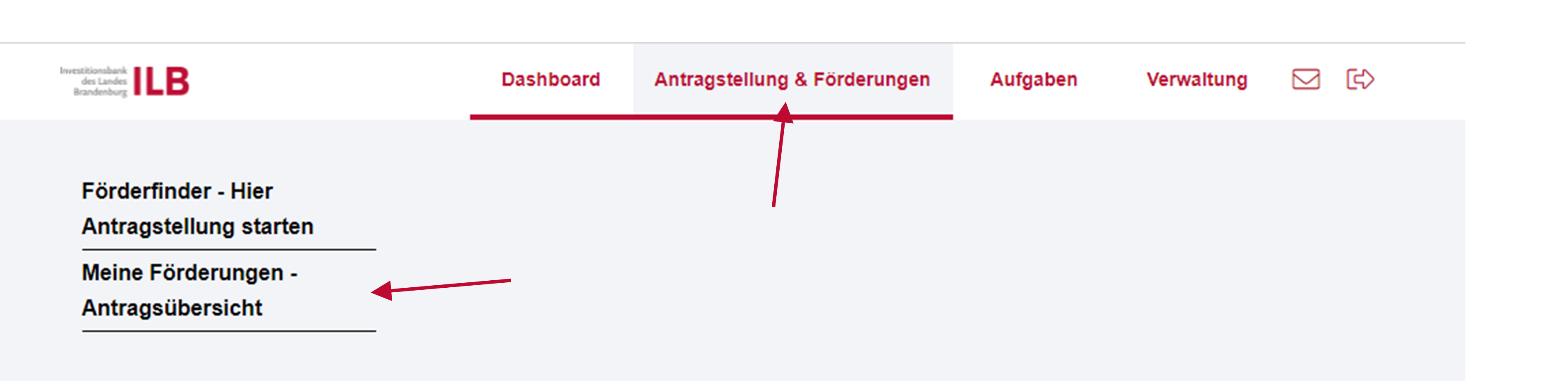 Ansicht "Meine Anträge"