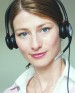 Frau mit Headset